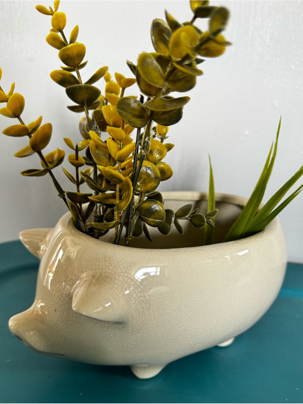 Pig Pier 1 Ceramic Pig Planter - Farmhouse Décor 10”